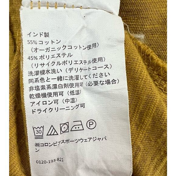 Prana Top Womens XS Mustard Yellow Ocupas Popover Pintuck Organic Athleisure - Picture 10 of 13